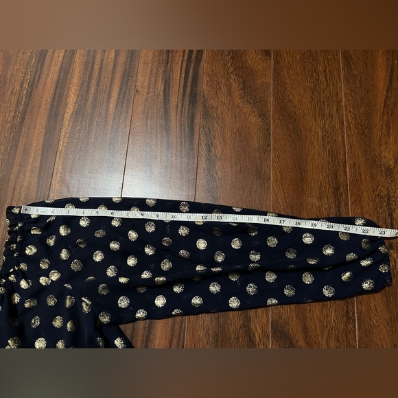 Joseph Ribkoff women’s 6 blouse, polka dot ruffle top, midnight blue and gold - Picture 10 of 11